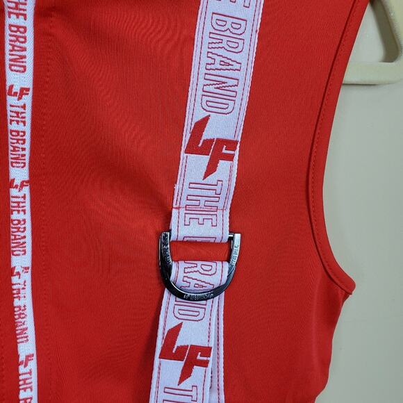 LF the Brand Cropped Branded Logo Vest in Red Size S - Picture 4 of 12
